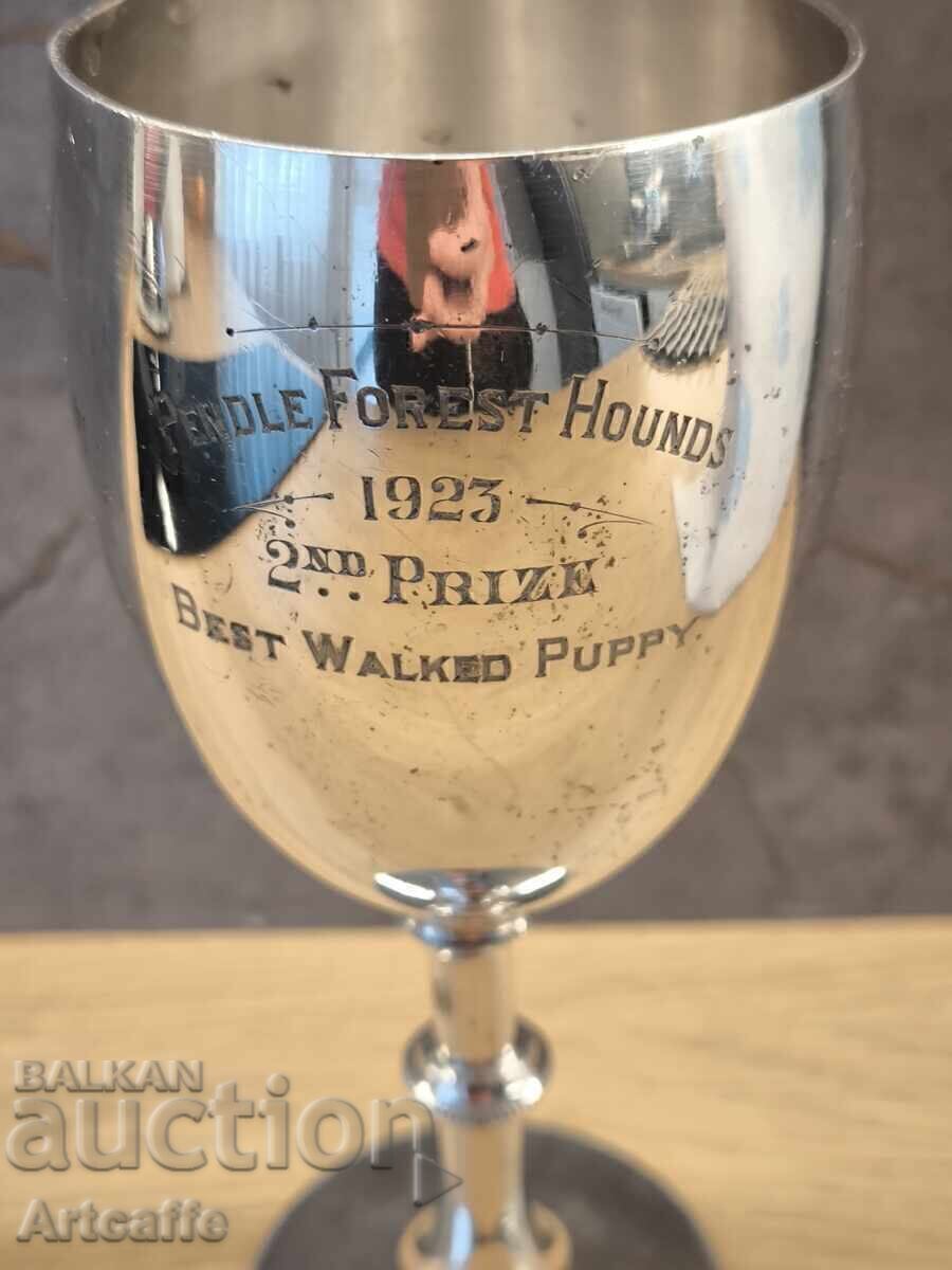 Αντίκα ασημένιο κύπελλο (τρόπαιο) – 1923 g Κύπελλο με τιμή € 50.00 | 97.79 BGN