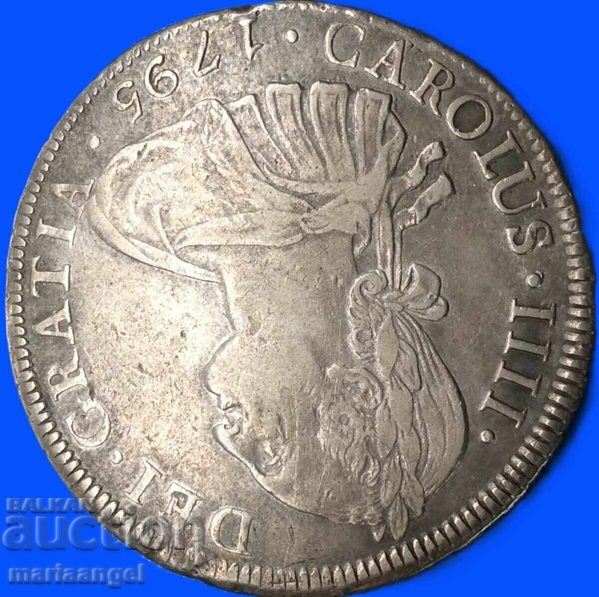 Licitație Spania 1795 8 Reales Potosi Carlos IV argint