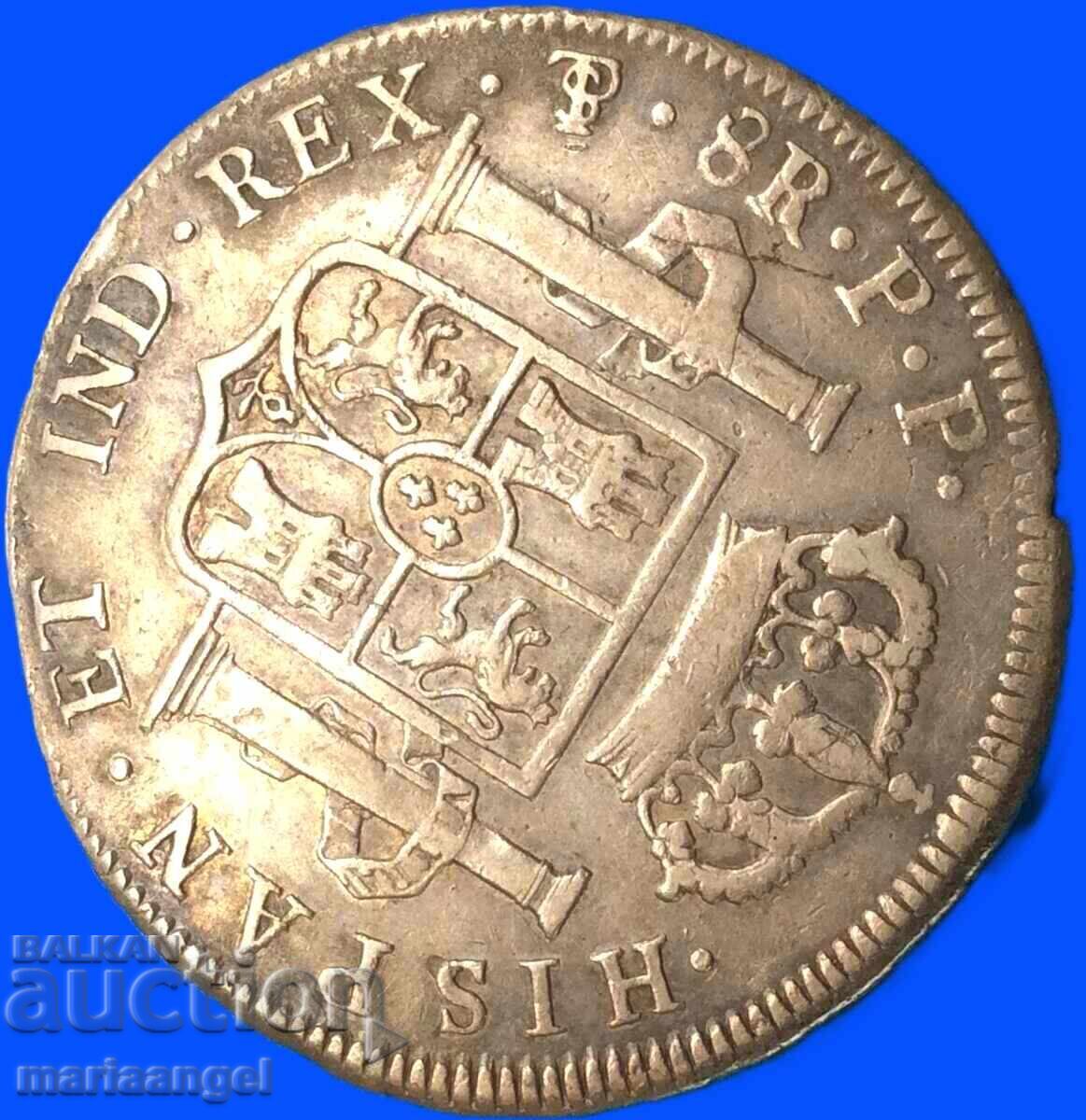 Livrarea Spania 1795 8 Reales Potosi Carlos IV argint