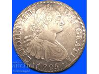 Ισπανία 1795 8 Reales Potosi Carlos IV αργυρό