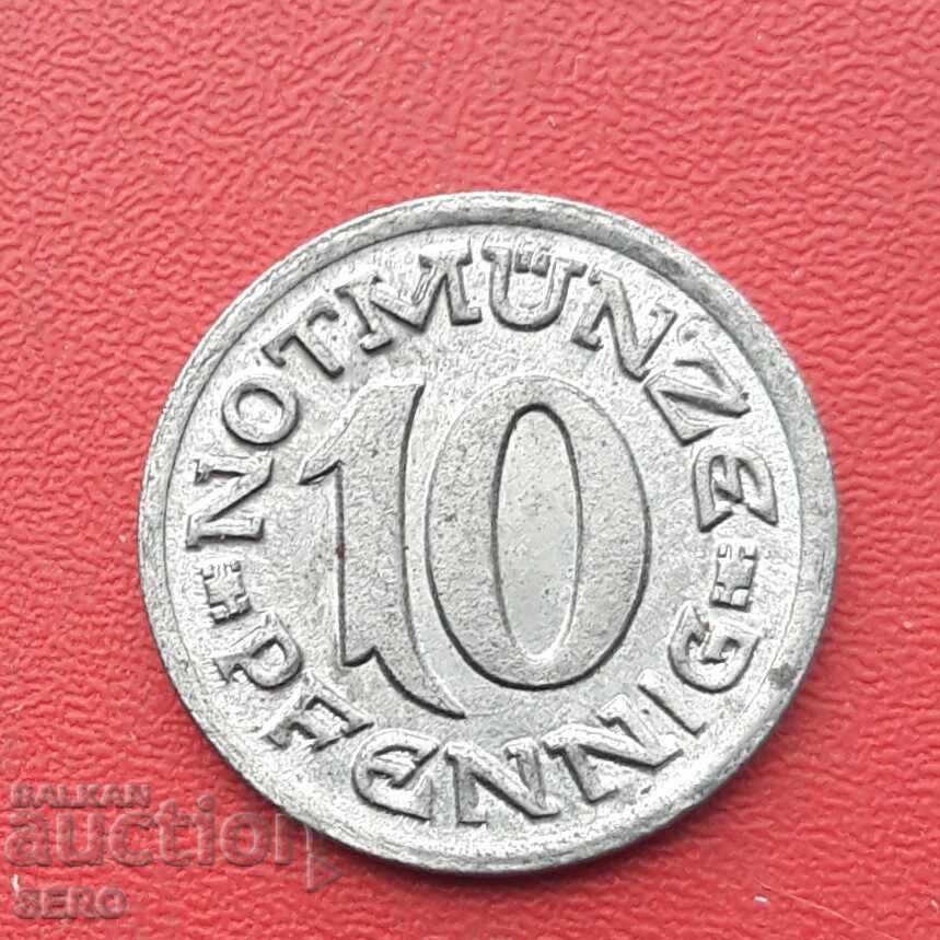 Germania-S.Rhine-Westfalia-Aachen-10 pfennig 1920-ext. conservat