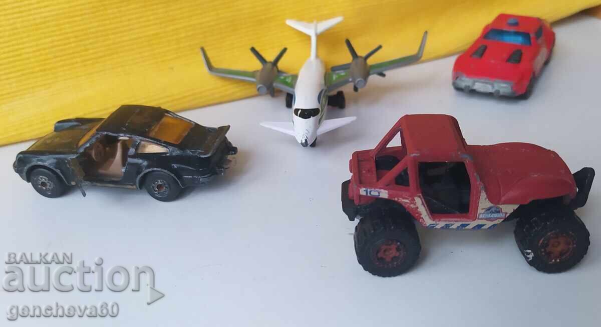 Old metal MATCHBOX cars and airplane