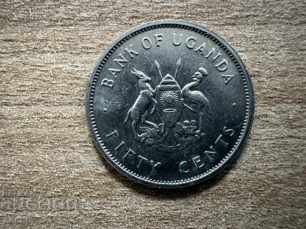 Uganda - 50 cents (1976) with price € 0.80 | 1.56 BGN