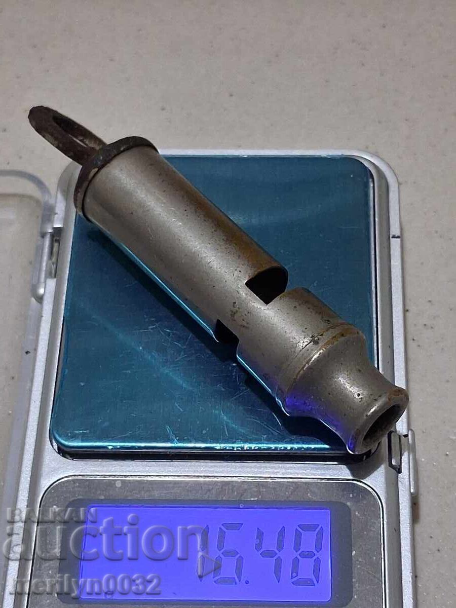 Fluier metalic militar vechi - 5