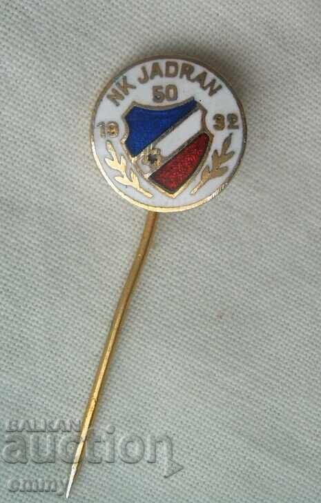 Emblemă fotbal - 50 de ani FK Jadran / NK Jadran, Croația cu preț € 1.20 | 2.35 BGN
