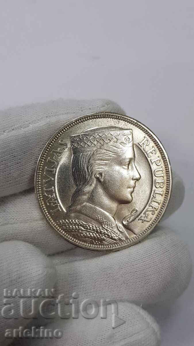 Ryadka ασημένια νομίσματα 5 LATI 1931 Δημοκρατία της Λιθουανίας - 6