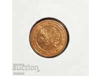 Германия UNC Евромонета 1 Цент 2002 D Euro Cent Germany Евро
