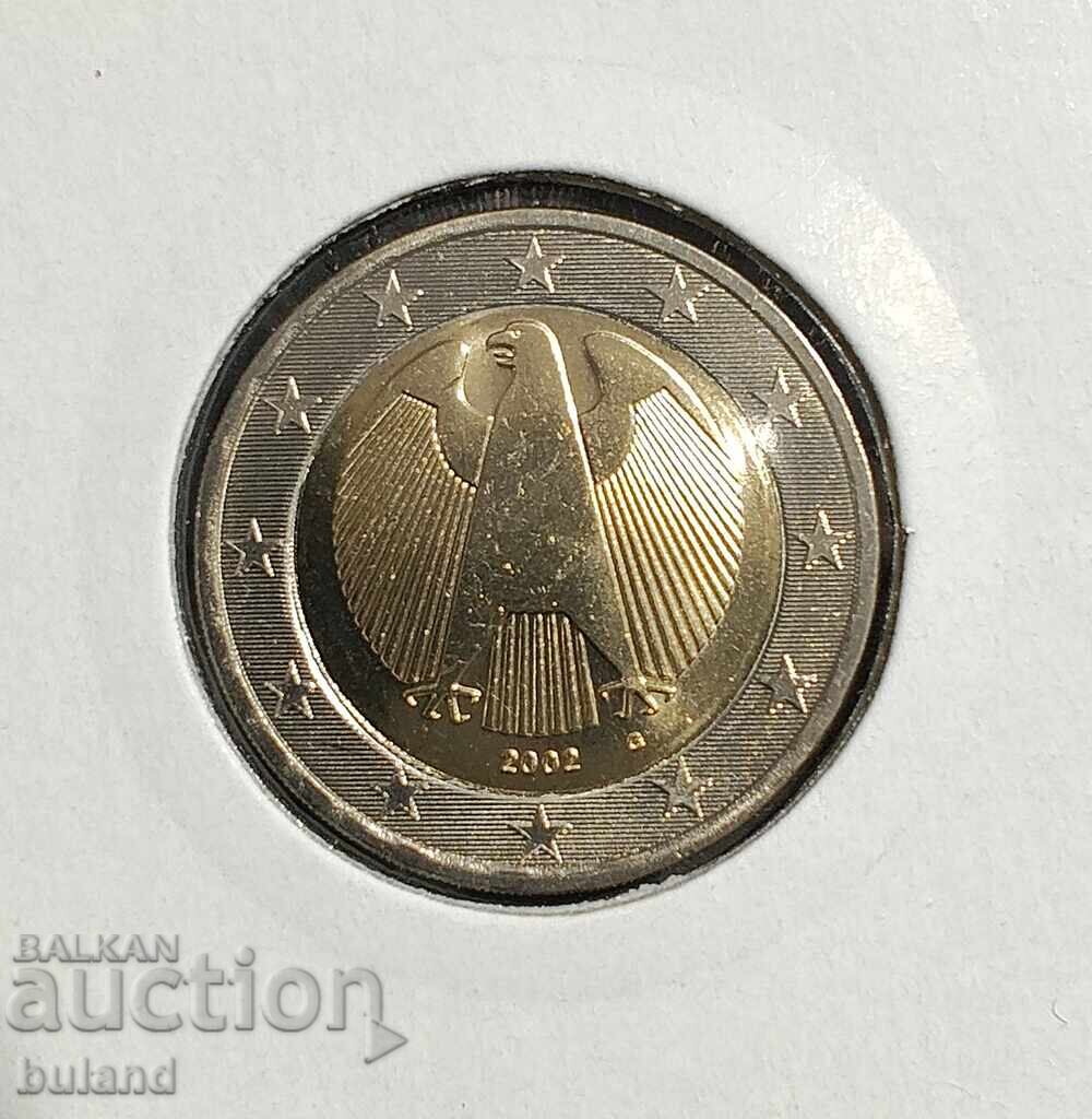 Germania UNC Monedă Euro 2 Euro 2002 G Bimetal Euro Germania