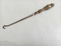 Cârlig antic pentru nasturi mâner argint