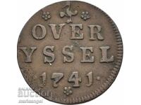 1 cent 1741 Țările de Jos Olanda Kampen Overijssel
