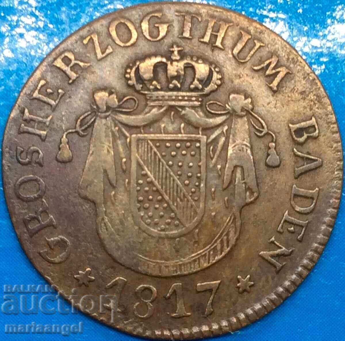 1/2 kreuzer 1817 Baden Germania 20mm - scumpă și rară