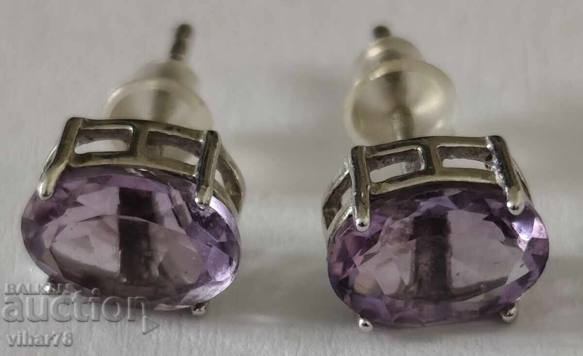 Ασημένια σκουλαρίκια με αμέθυστο με τιμή € 39.99 | 78.21 BGN