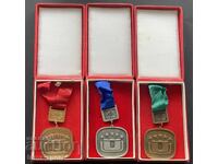 1852 Bulgaria Three Award Medals Universiade Sofia 1977