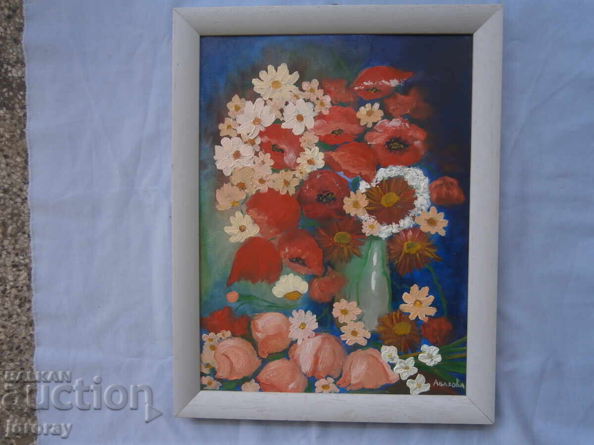 Still life 30x40cm. oil on canvas with price € 250.00 | 488.96 BGN