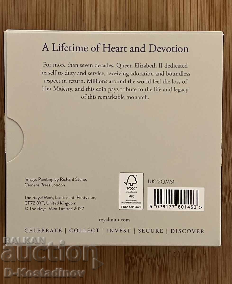 Livrarea Monedă de argint 2022 Regina Elisabeta a II-a