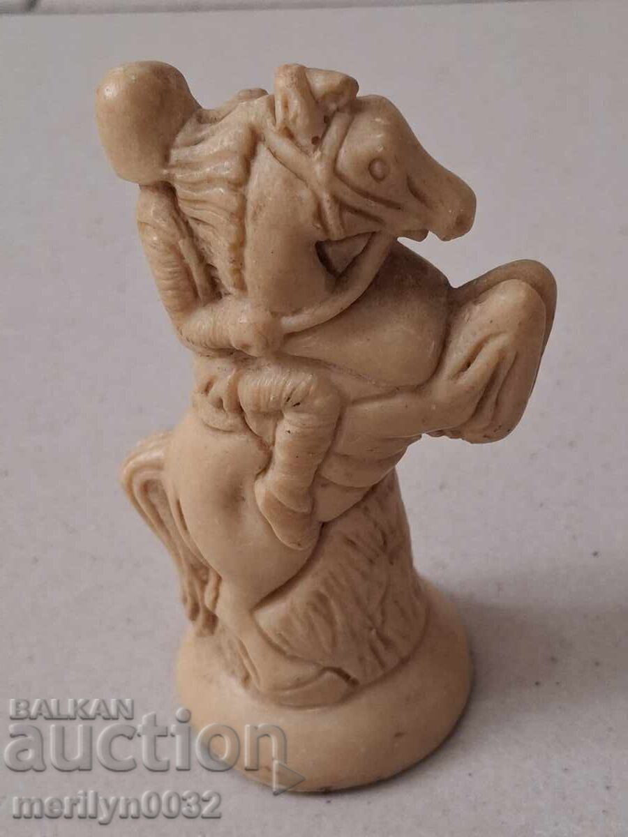 Statuetă călăreț din os dinte figură sculptură plastică - 6 Statuetă călăreț din os dinte figură sculptură plastică - 6