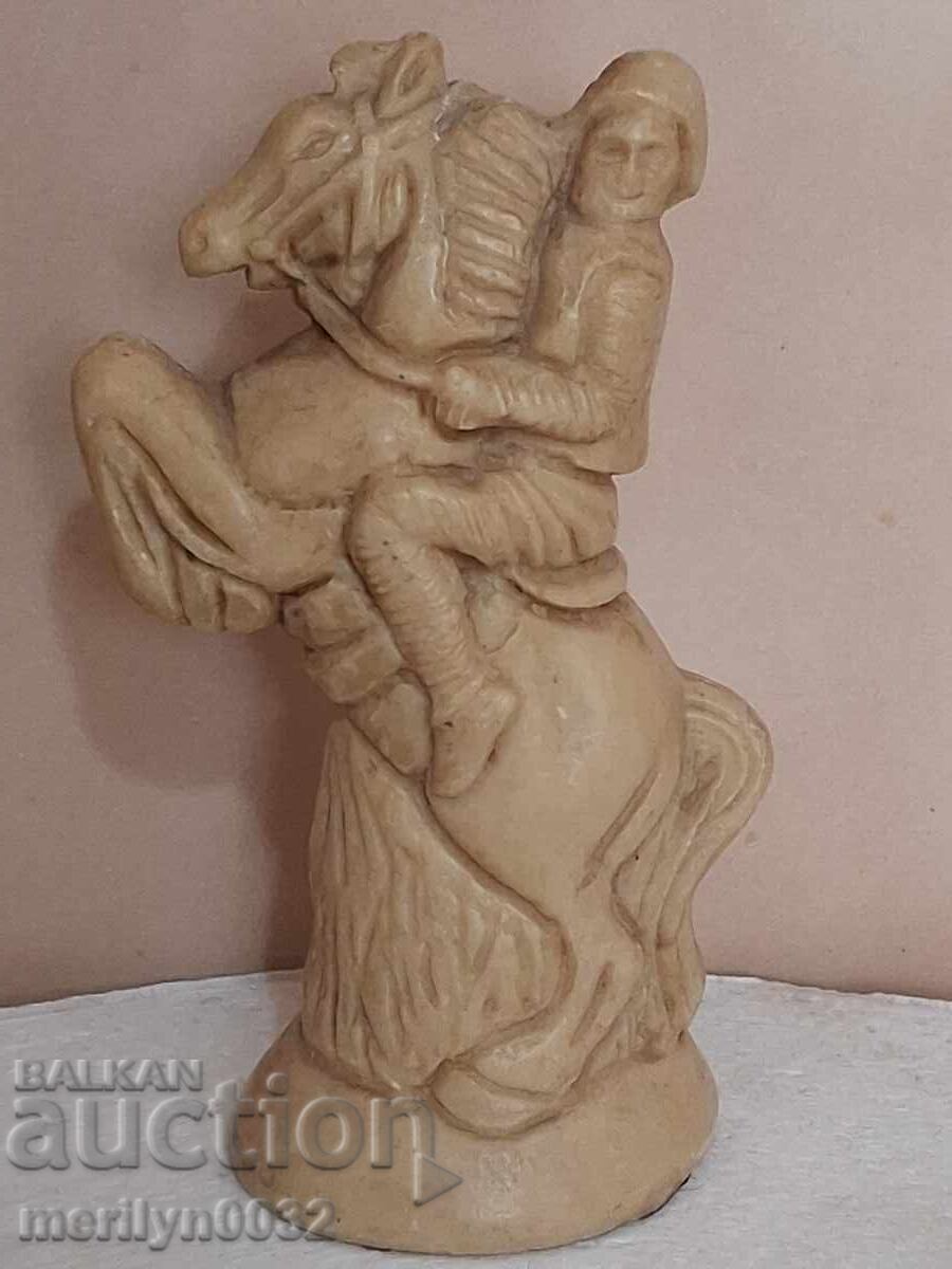 Statuetă călăreț din os dinte figură sculptură plastică Statuetă călăreț din os dinte figură sculptură plastică
