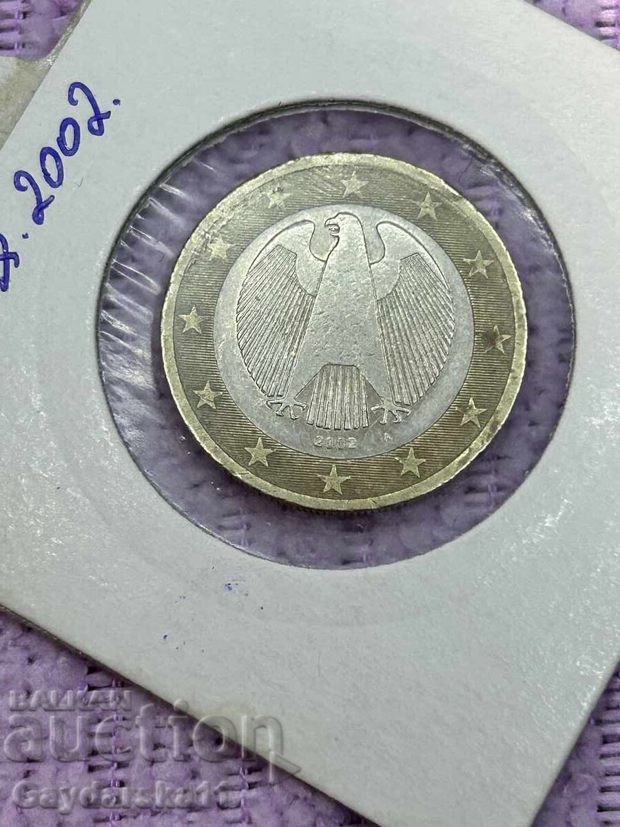 Monedă de 1 euro 2002 A Germania Monedă de 1 euro 2002 A Germania