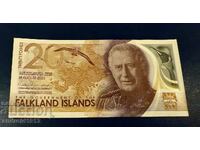 INSULELE FALKLAND - 20 LIRE 2025, UNC