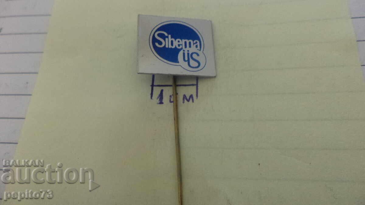 Advertising badge, Sibema, ice cream brand
