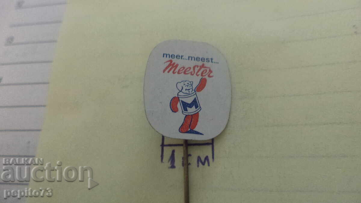 Znachka reklamna ,Meester,fabrika za produse din carne cu preț € 1.00 | 1.96 BGN