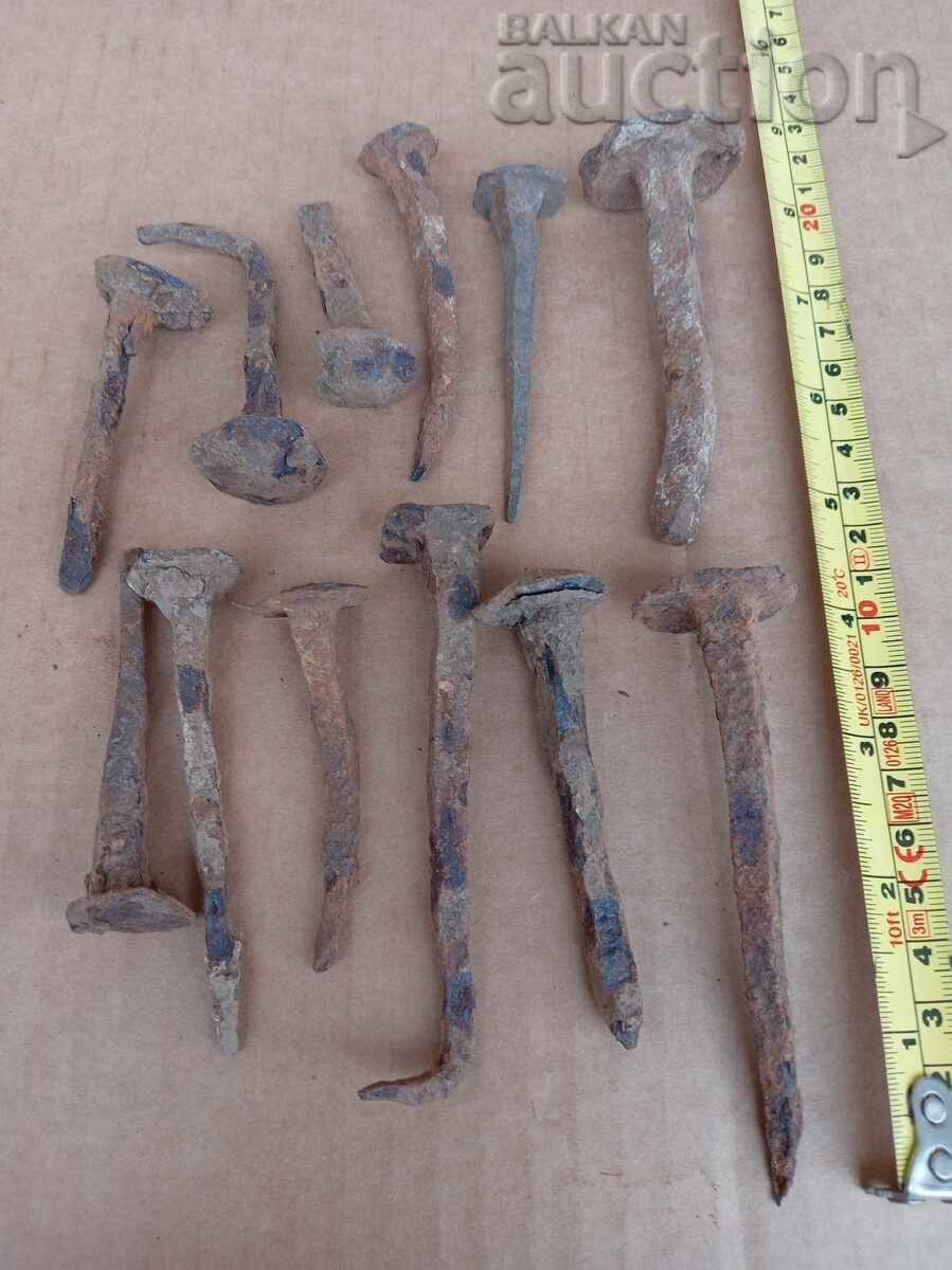 Delivery of Antique forged nails, nails, lot of nails, nail Delivery of Antique forged nails, nails, lot of nails, nail