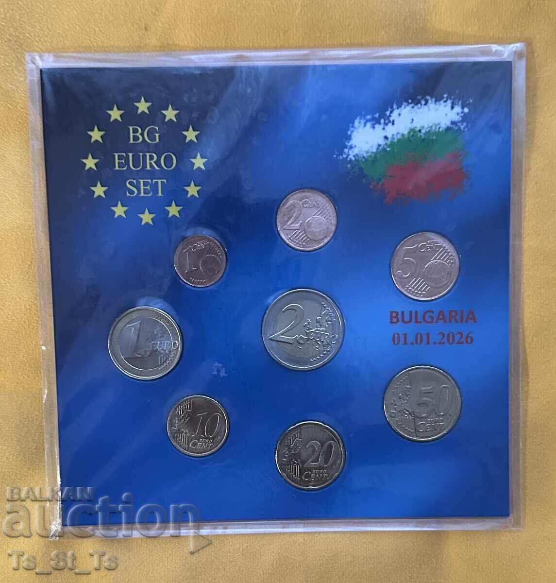 Lot 8 βουλγαρικά νομίσματα ευρώ - 2026 σε κάψουλες