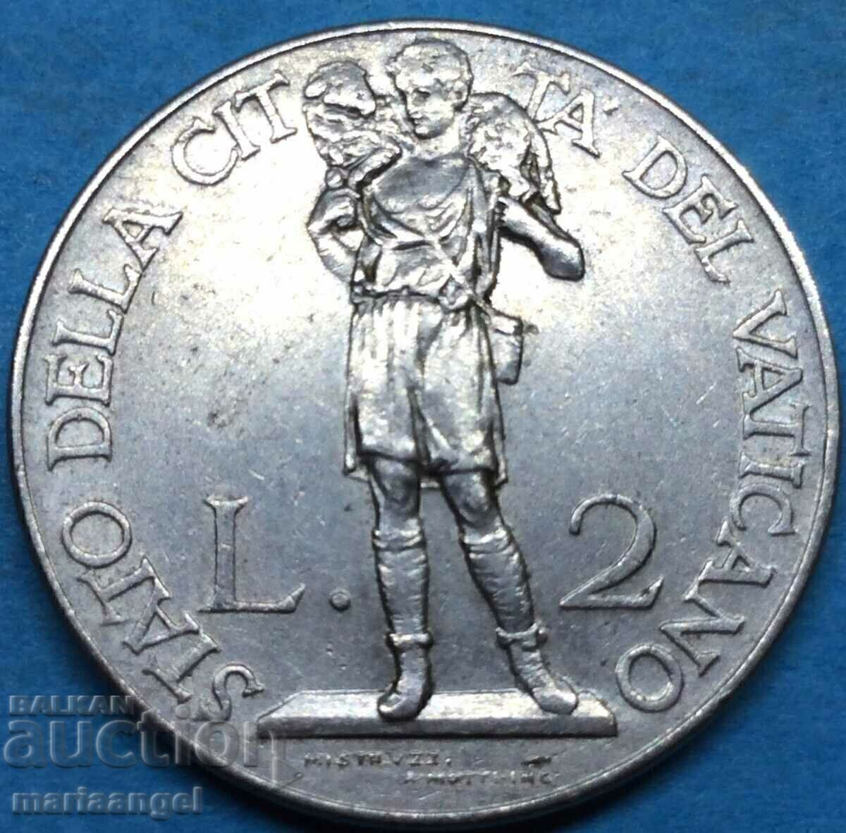 2 lire 1935 Vatican Ioan Botezătorul