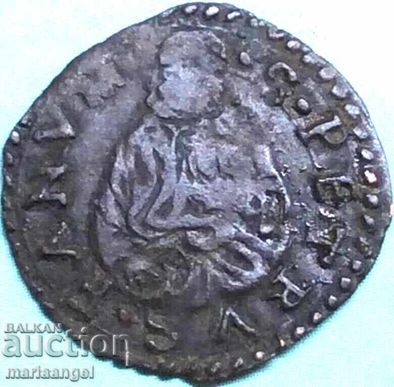 Quatrino Vatican 1572-85 Grigore XIII Sf. Petru/Dragon Fano - 6