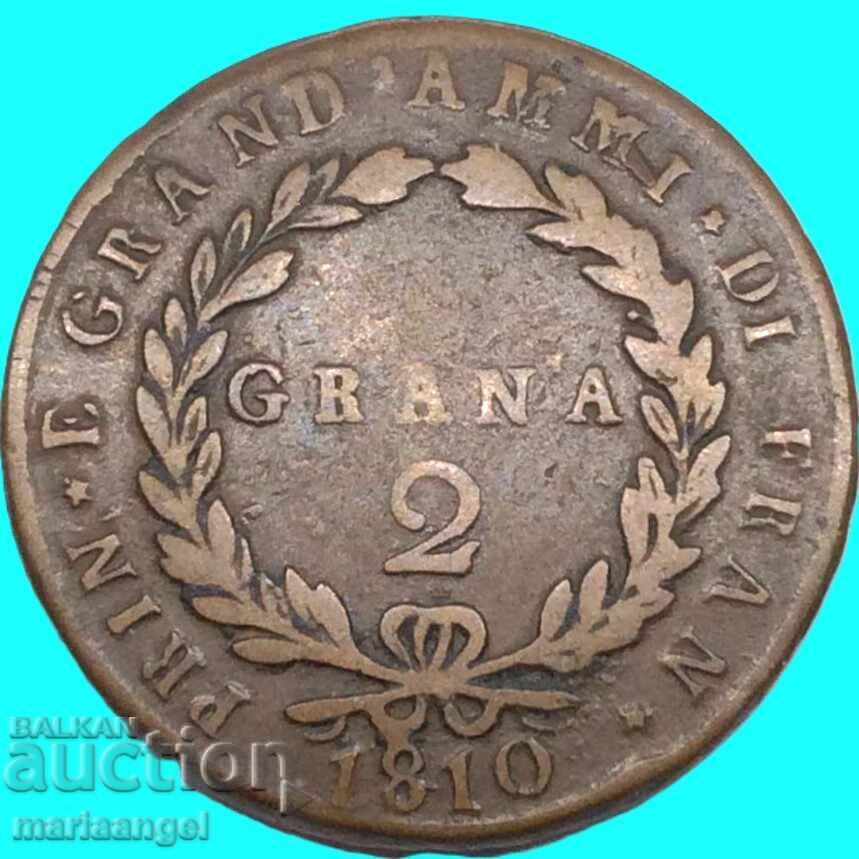 Παράδοση Ναπολέων Μυράτ 2 grana 1810 Ιταλία 28 χιλ. χαλκός