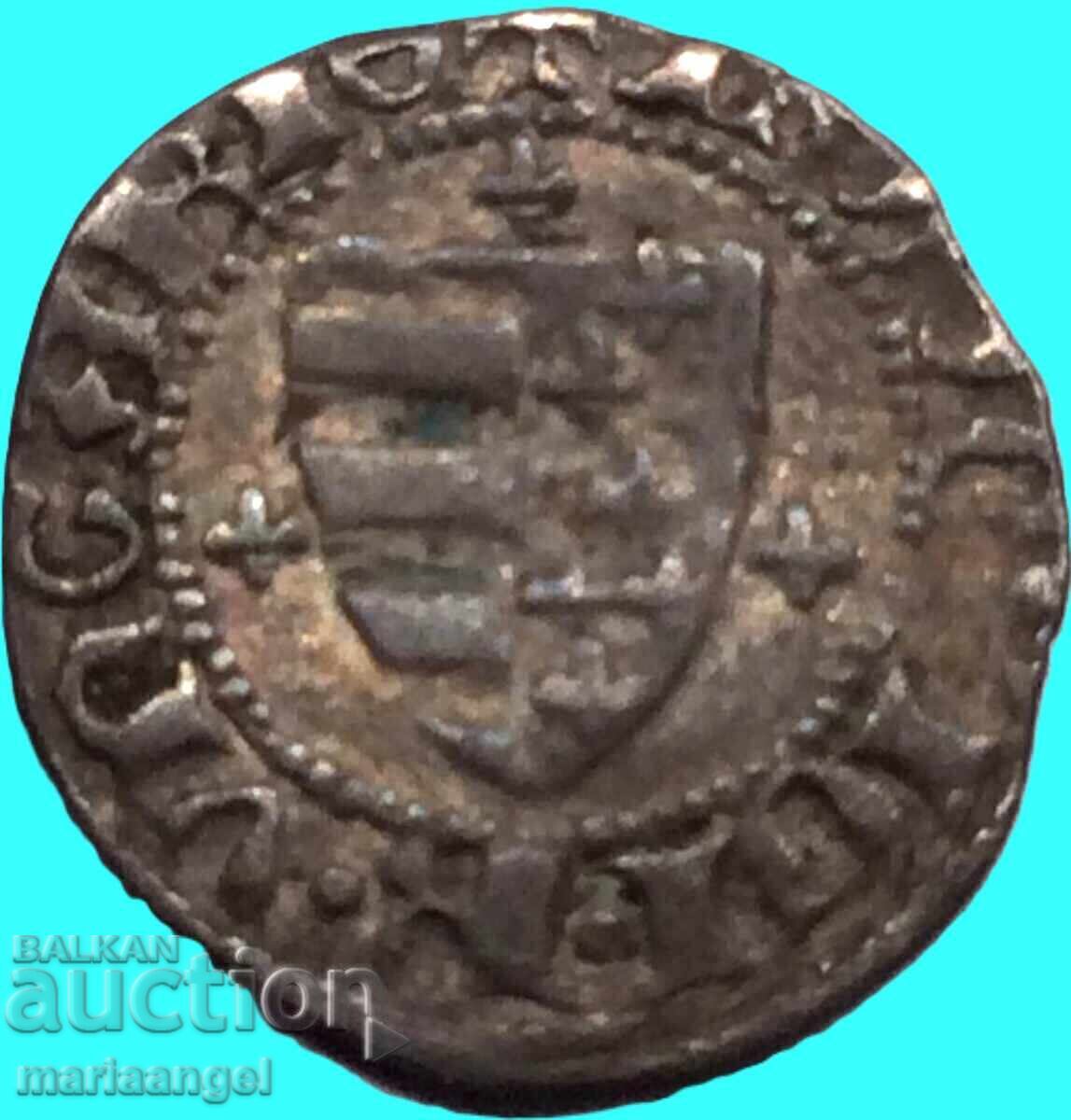 Licitație Ungaria 1 denar Ludovic I argint - mic și rar