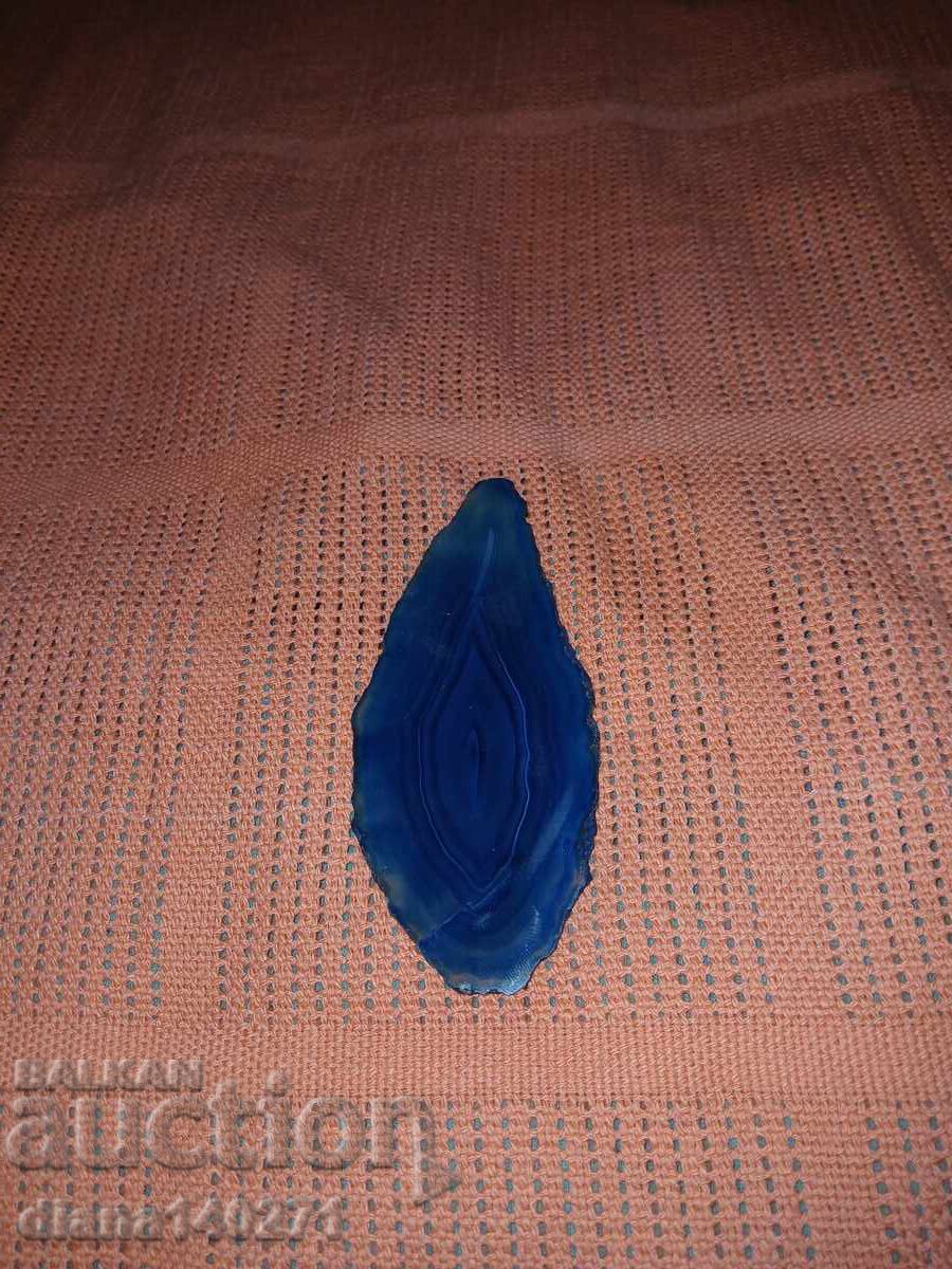 Sticlă interesantă în culori curcubeu, lungă de 12 cm