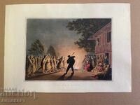 Antique Etching Bulgarian Peasants publ. R. Bowyer 1812, 32/46cm
