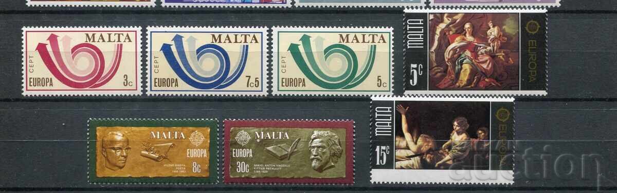 Licitație Malta MNH 1973 - 80g. - Europa [7 serii complete]