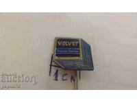 Advertising badge, Volvet, brand cheese with butter