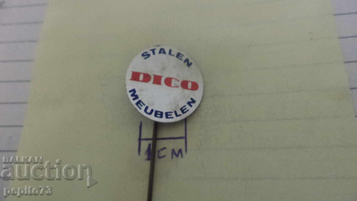 Ad badge, Dico, furniture company with price € 1.00 | 1.96 BGN