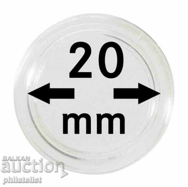 Lindner capsule pentru monede – pachet 10 bucăți - 20 mm
