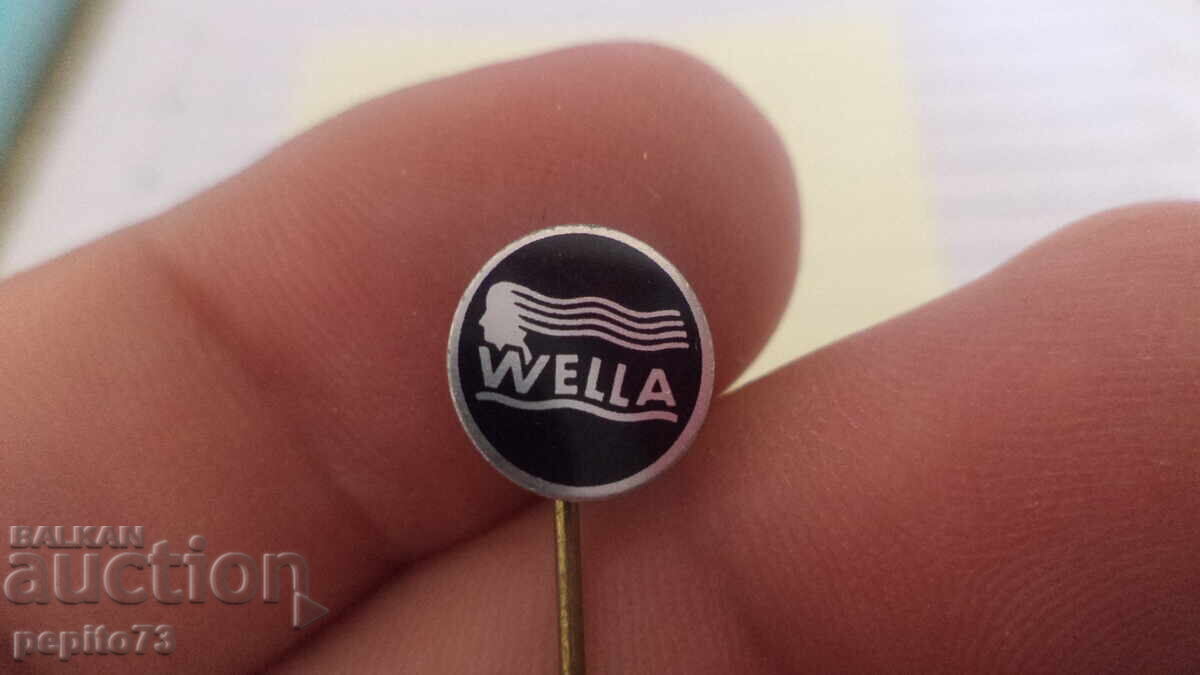 значка рекламна ,Wella,марка козметика за коса