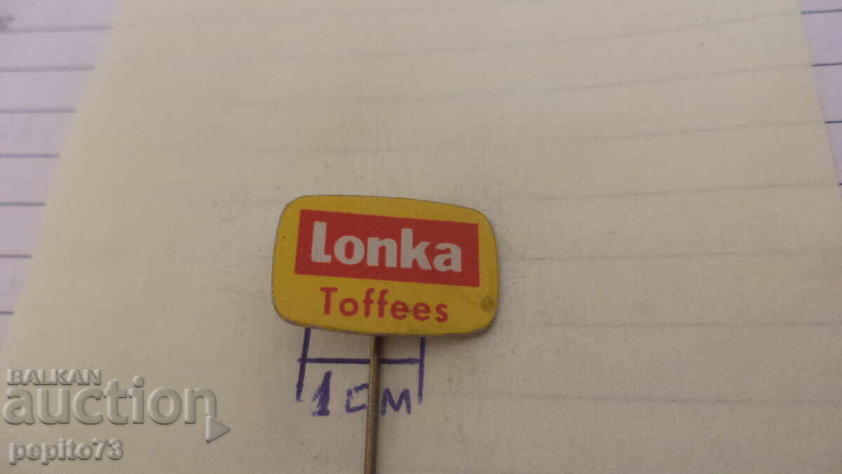 Διαφημιστικό σήμα, Lonka, μάρκα ζαχαρωτών με τιμή € 1.00 | 1.96 BGN