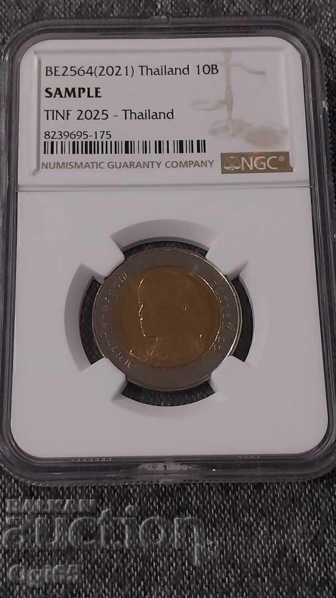 Licitație Monedă gradată "MOSTRĂ" din Thailanda 10 Baht 2021