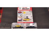 1/43 Hachette Polski Fiat 126P Bosmal convertible + caravan. New