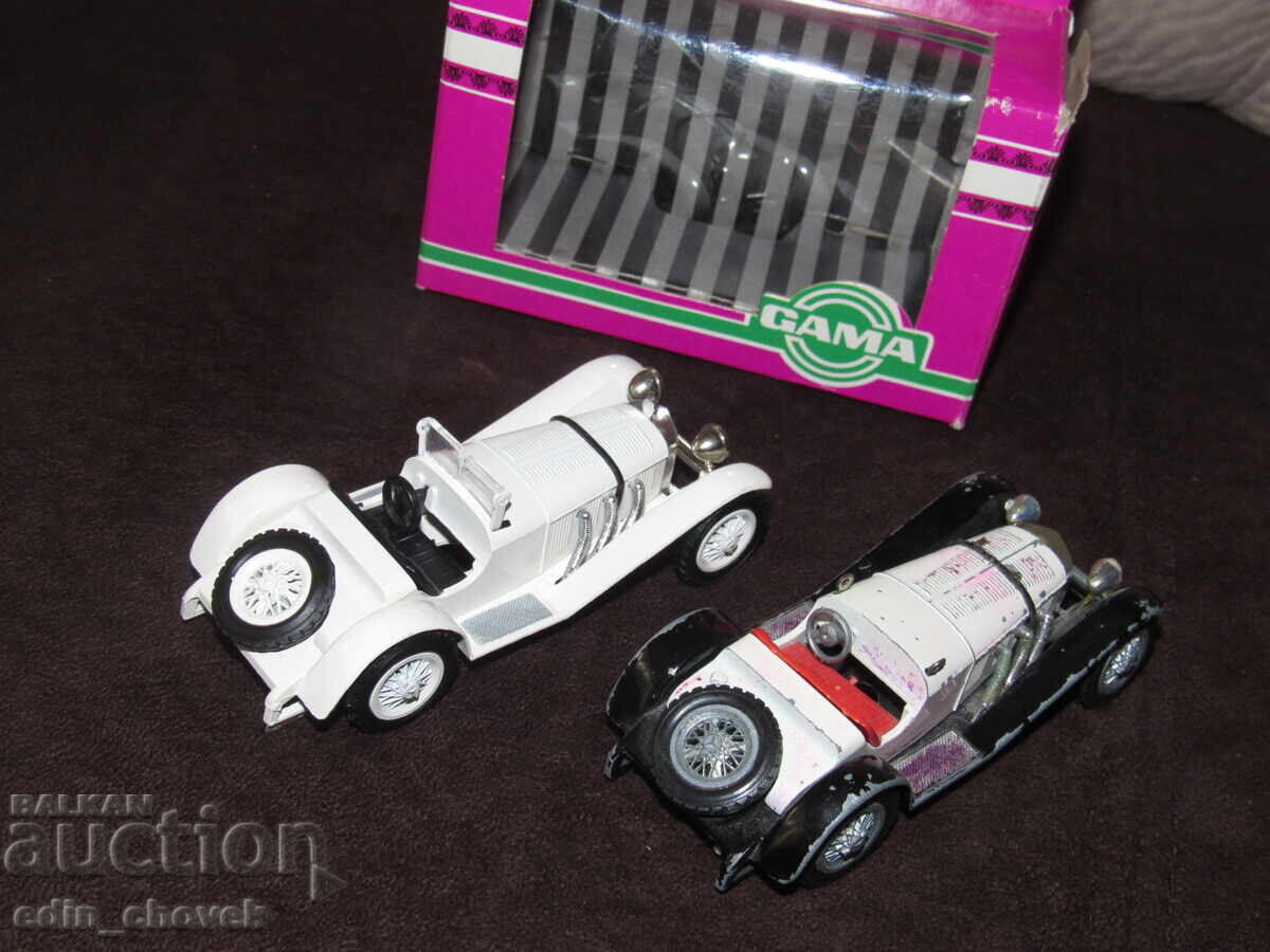 Delivery of 1/45 GAMA MINI MADE IN GERMANY OLDTIMER MERCEDES 2 pieces