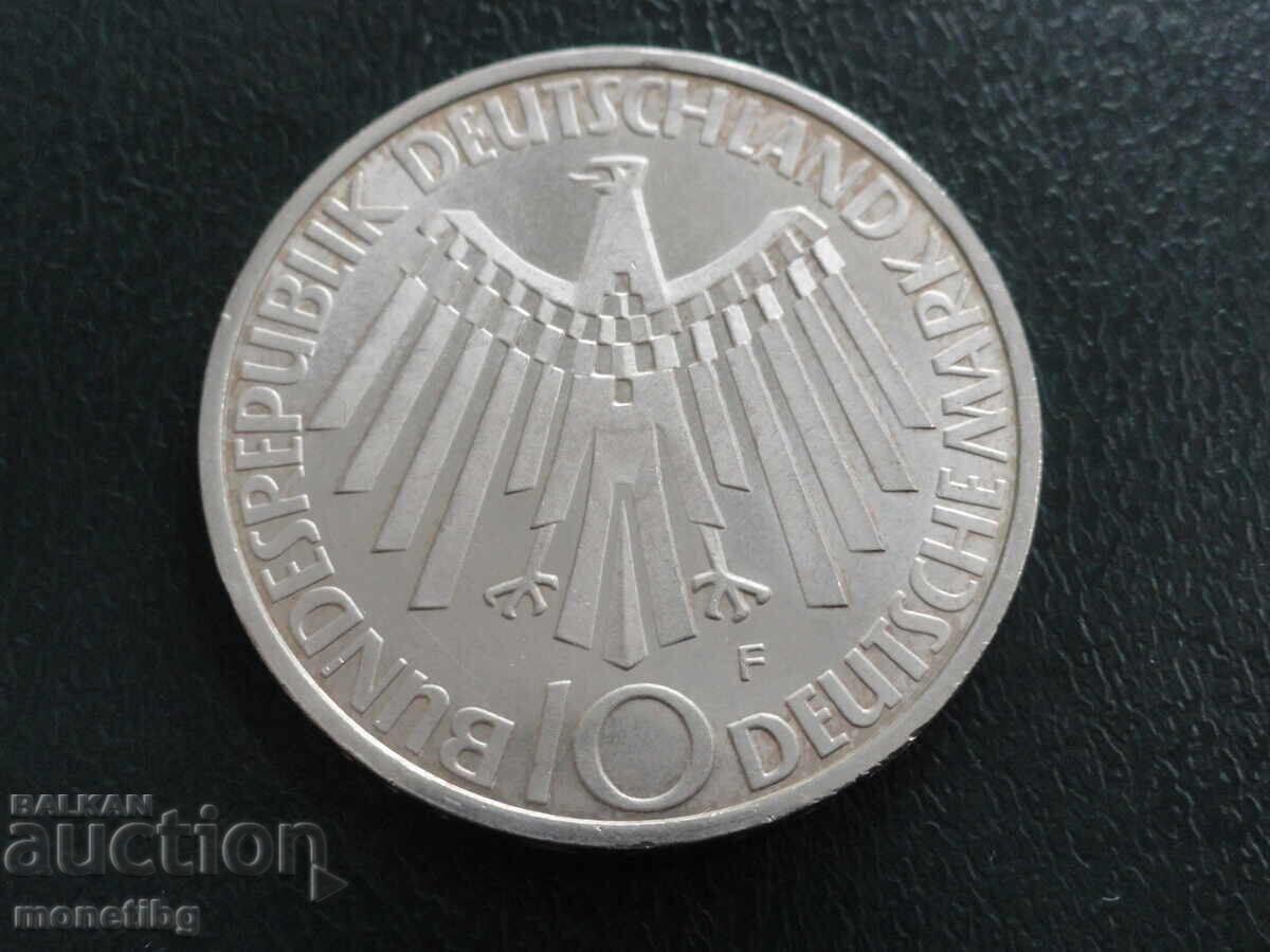Livrarea Germania 1972 - 10 mărci (F) Ag Livrarea Germania 1972 - 10 mărci (F) Ag
