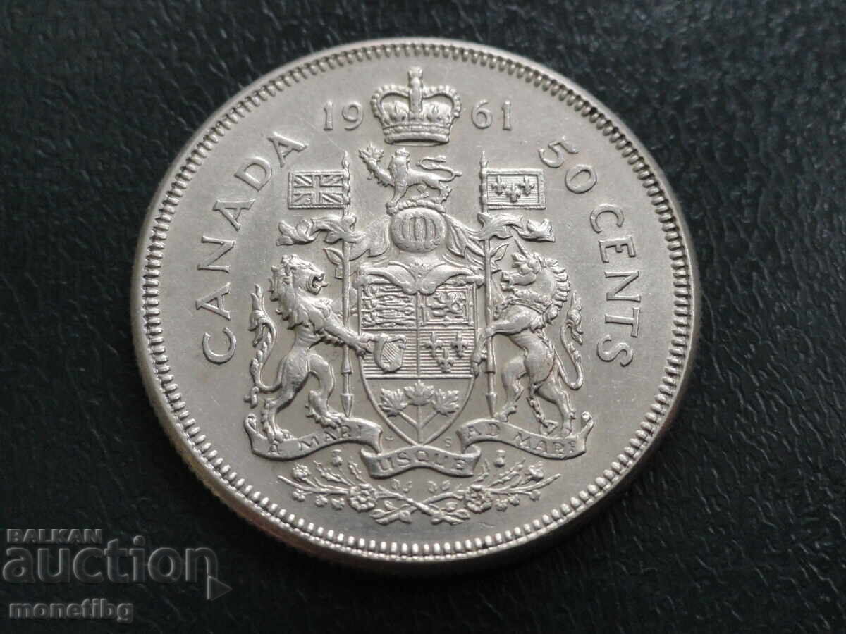 Licitație Canada 1961 - 50 cenți Ag