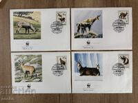 Αλβανία - Σειρά πρώτης ημέρας φακέλων - Αγριόγιδα (1990)