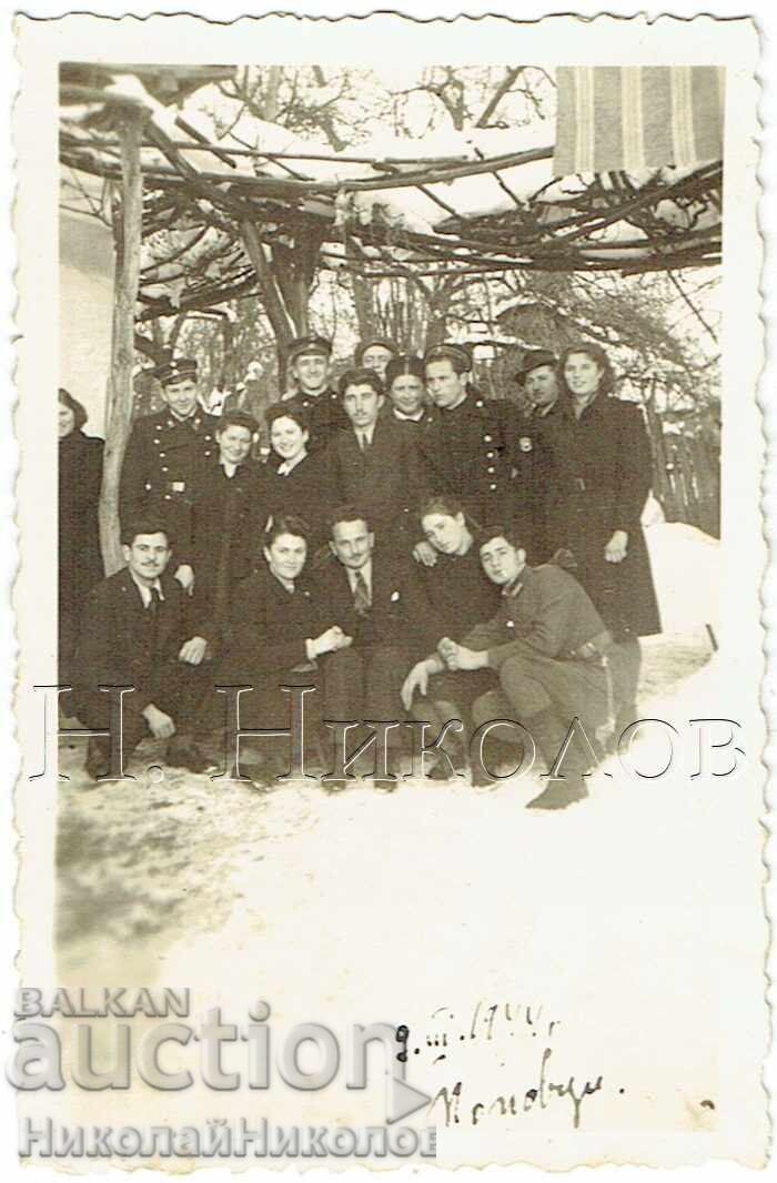 1944 SMALL OLD PHOTO GABROVO HIGH SCHOOL STUDENTS IN POPOVCI J190