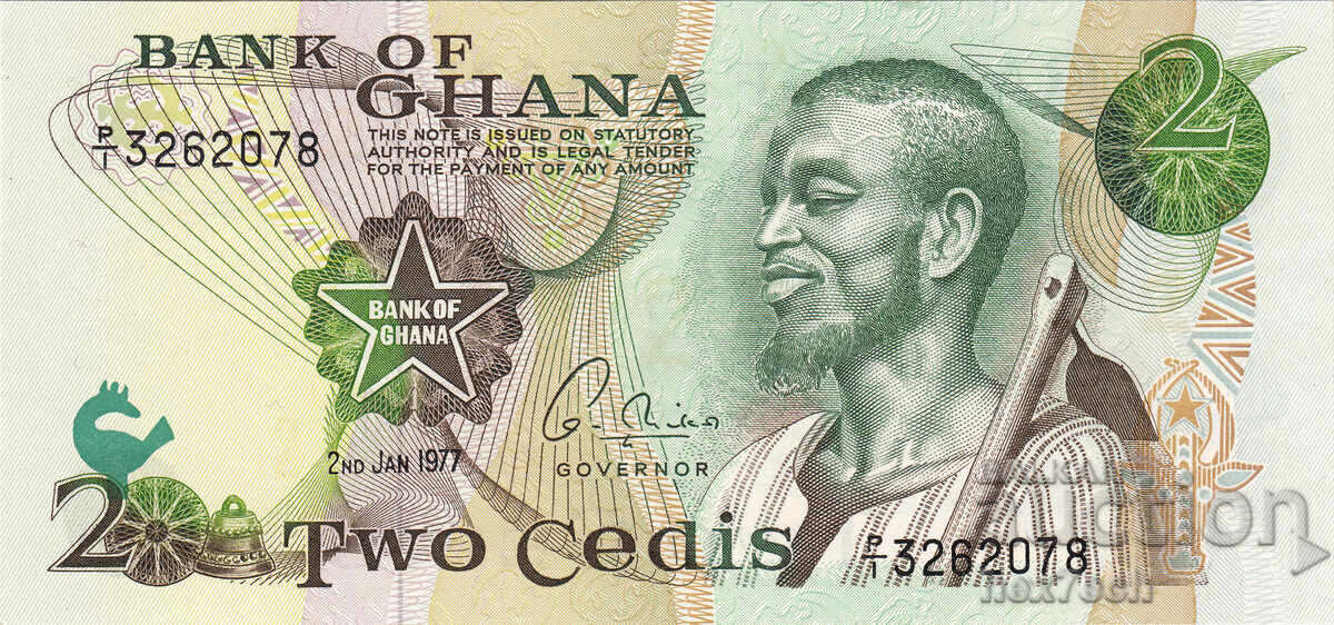 ❤️ ⭐ Ghana 1977 2 cedis UNC noua ⭐ ❤️ cu preț € 8.99 | 17.58 BGN