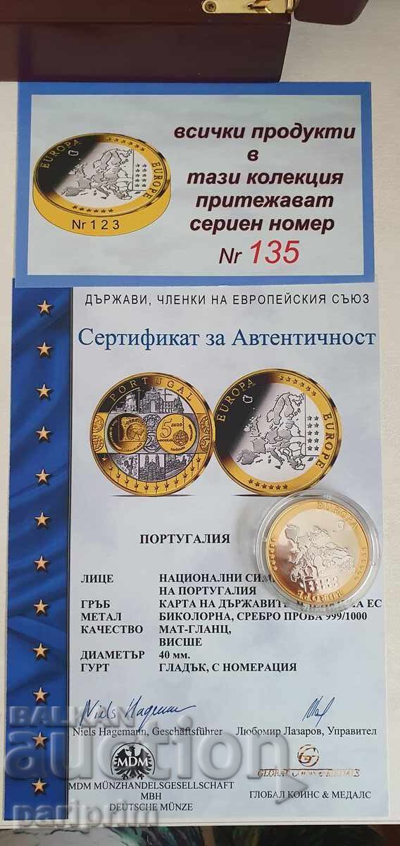 Argint 999, 20 gr., 24 kt, PORTUGALIA, Proof, CITIȚI cu preț € 75.00 | 146.69 BGN Argint 999, 20 gr., 24 kt, PORTUGALIA, Proof, CITIȚI cu preț € 75.00 | 146.69 BGN