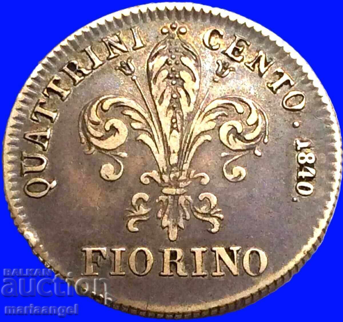 Florența 100 de catrene 1840 Italia Fiorino Leopold al II-lea cu preț € 150.00 | 293.38 BGN Florența 100 de catrene 1840 Italia Fiorino Leopold al II-lea cu preț € 150.00 | 293.38 BGN