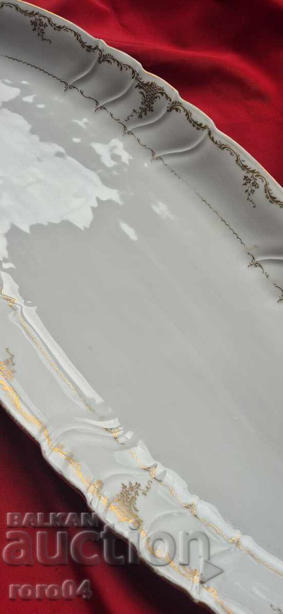 Аукцион ОГРОМНО ПОРЦЕЛАНОВО ПЛАТО - J. C. EFFING AMSTERDAM